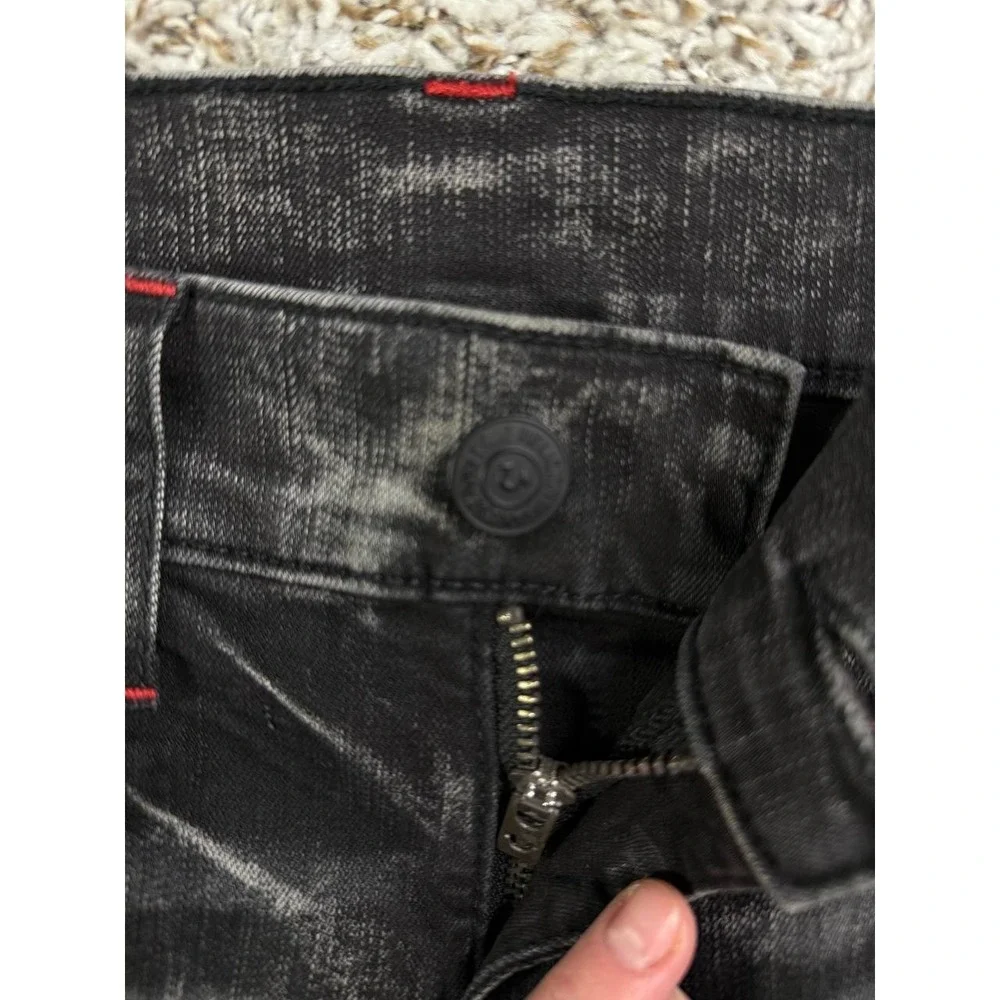 True Religion Ricky Relaxed Straight Gray Denim Jeans Men's Size 30x32